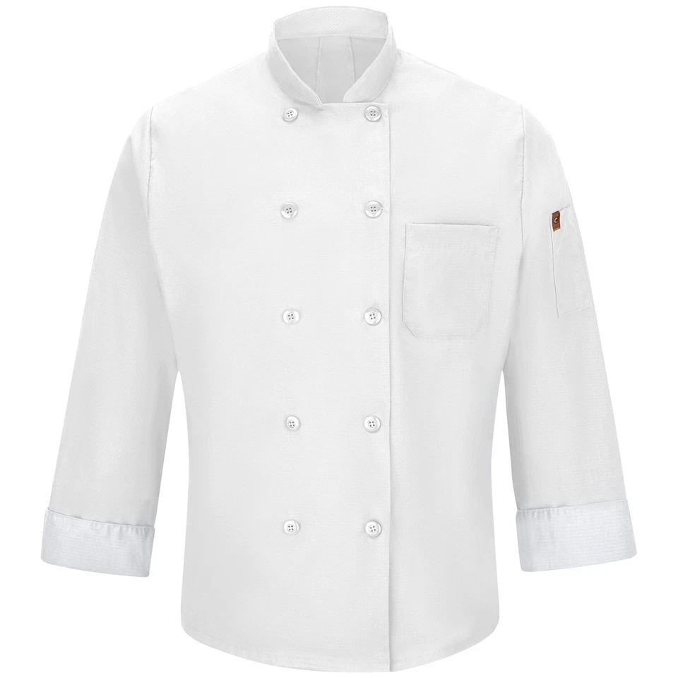 Red Kap Men's Chef Coat with OilBlok + MIMIX - Image 1 of 4