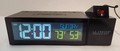 Alarm Clock 616-1950 La Crosse Technology Pop-Up Projection w USB TESTED WORKS - Image 1 of 4