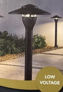 (1) Hampton Bay Riverdale LED Outdoor Pathway Light Add On Black New - Picture 1 of 7