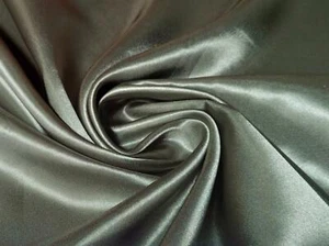 Polyester Liquid Satin Fabric Material OLD GREEN - Picture 1 of 2