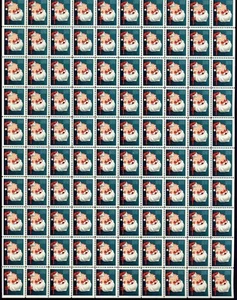 1951 USA Christmas Seal . Sheet of 100 . Fresh! Mint Never Hinged - Picture 1 of 1