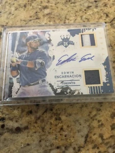 2016 DIAMOND KING EDWIN ENCARNACION AUTO GAME USED JERSEY 1/5 AUTOGRAPH - Picture 1 of 2