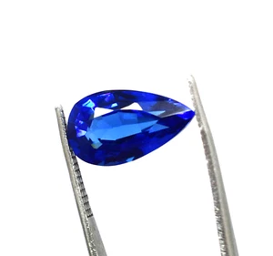 6 CT Dark Blue Sapphire Pear Cut Newly Added Certified Loose Gemstone For Sale - Picture 1 of 7