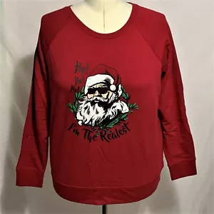 Torrid Sweatshirt Christmas I'm The Realest Santa Distressed Plus Size 3 22 / 24 - Picture 1 of 4