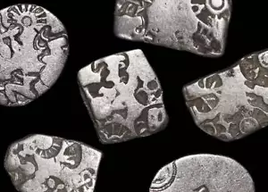 Silver Punch-Marked Karshapana – Mauryan Empire, Ancient India (321-187 BCE) - Picture 1 of 1