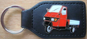 Vespa Piaggio Ape 50 Red Red Art 1141 Moped Motorbike Keychain - Picture 1 of 7