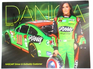 Danica Patrick signed 2014 #7 GODADDY SHR Chevy Nascar 8.5x11 Hero Card/Photo - Picture 1 of 3