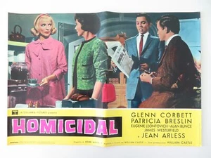HOMICIDAL - B ITALIAN FOTOBUSTA POSTER GLENN CORBETT PATRICIA BRESLIN 1961 - Picture 1 of 6