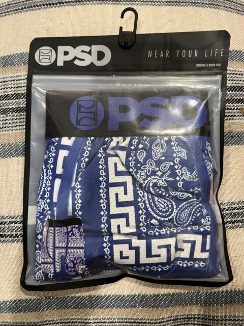 PSD Hype Blue Bandana Print Urban Athletic Boxer Briefs Underwear 121180012