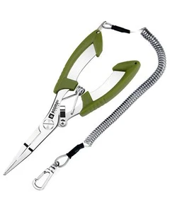 Stainless Steel Fishing Pliers Hook Remover w/ Lanyard for Saltwater Freshwater - Picture 1 of 6