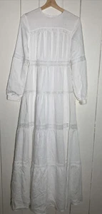 Annah Hariri Boho Modest Dress- Size 4, White, NWT - Picture 1 of 10