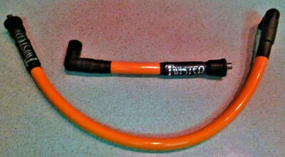 TWISTED 12mm SPARK PLUG WIRES HARLEY DYNA SUPER GLIDE LOW RIDER WIDE ELECTRA - Image 1 of 2