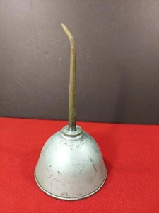Lata de aceite prensa de pulgar vintage marca Eagle plateada de 8,5" de alto - Imagen 1 de 11