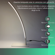 LAMPADA LED DA SCRIVANIA AD ARCO LUCE NATURALE 4000K IN ALLUMINIO