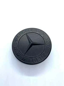 New MERCEDES BENZ SPORT BLACK BONNET BADGE - 57MM NEW C E S CLK AMG CLASS 🇬 - Picture 1 of 3