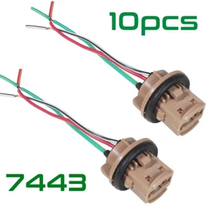 10x 7443 7444 992A Turn Signal Tail Light Female Socket Wiring Harness Connector - Picture 1 of 8