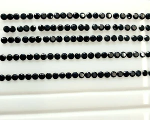 Naturschwarz Spinaler 3mm Runde Form Facettiert Schliff Lose Edelstein 100 Stück - Bild 1 von 5