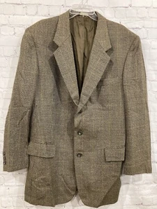 Jos A Bank Men's 100% Pure Wool Brown Tan 3 Button Suit Jacket Sports Coat 43L - Picture 1 of 12