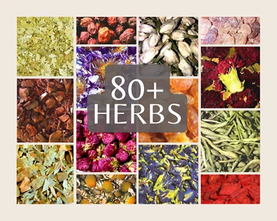 HIERBAS SECAS {A-K} Bolsa de 2 oz - Sueltos Botánicos Popurrí Flores Hojas de Té Raíces Foto 1 de 4