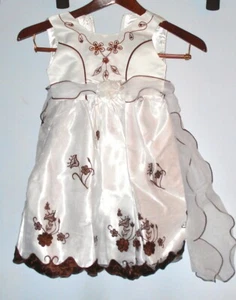 Mädchen sehr AUSGEFALLENES Reifrock Festzug Bolero Kleid Neu mit Etikett 4T Reißverschluss Brandneu & Weiß - Bild 1 von 1