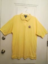 Aureus Men’s Yellow Naples Vineyard Logo Short Sleeve Golf Polo Shirt Size L