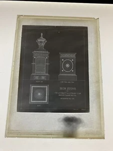 BRISTOL, IRON STOVE, BERKELEY SQUARE - Vintage 6.5 x 4.5 PHOTOGRAPHIC PLATE - Picture 1 of 1