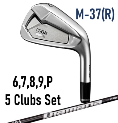 2023 PRGR 02 IRON SET #6-PW DIAMANA GRAPHITE SHAFT M-37 R-FLEX 5 CLUBS SET - Image 1 of 4