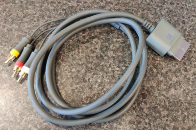 XBOX 360 Official Genuine AV Cable RCA Composite TV Lead - Image 1 of 4
