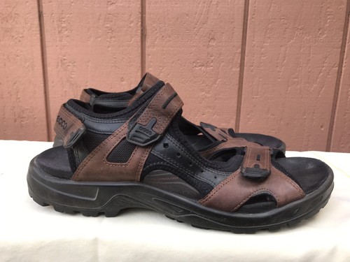 Sandali sportivi da uomo Ecco Receptor in pelle marrone usati in ottime condizioni US 12 5 13 EUR 47