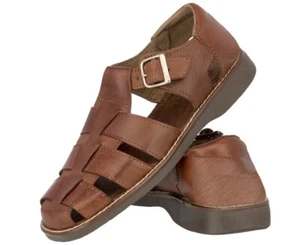 Men's Chedron Authentic Mexican Huaraches Closed Toe Fisherman Sandals Buckle - Picture 1 of 7