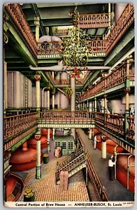 Postal de colección St Louis Missouri MO porción central de Brew House Anneuser Busch - Imagen 1 de 2