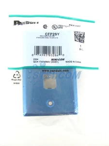 Panduit CFP2SY 2-Port Mini-Com Abdeckplatte, Classic Serie, Edelstahl ~ STSI - Bild 1 von 4