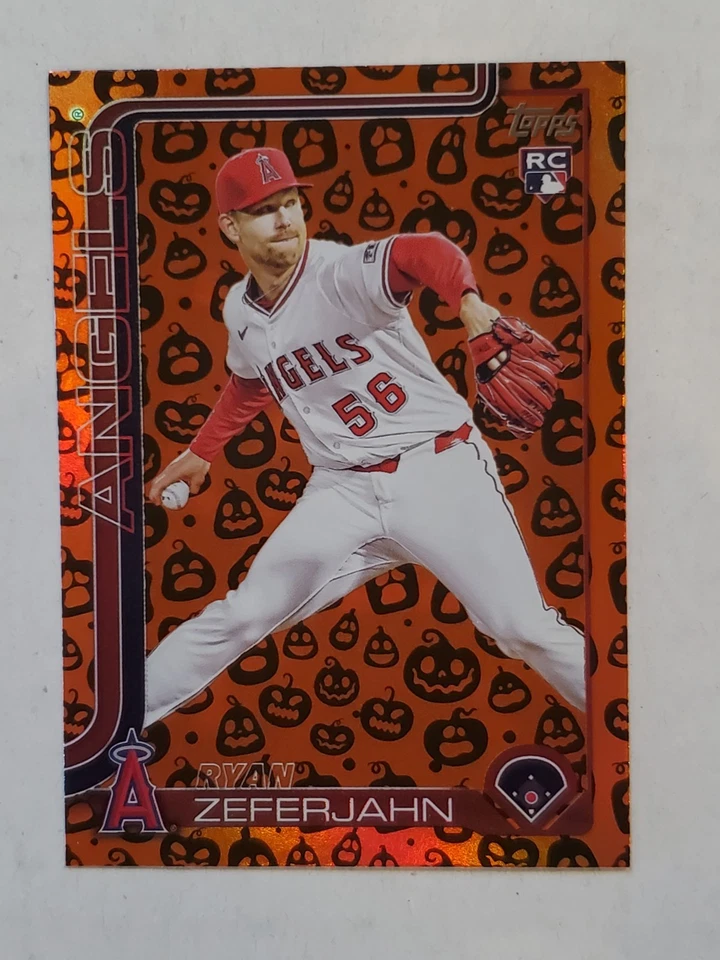 RYAN ZEFERJAHN 2025 Topps Update JACK O'LANTERN FOIL PARALLEL #US324 Angels RC - Image 1 of 1