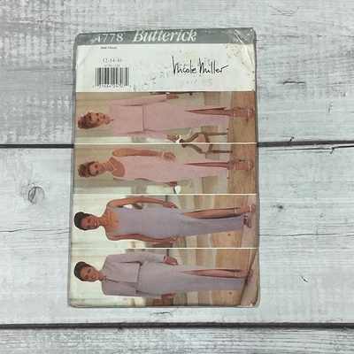 Butterick 4778 Sewing Pattern Sleeveless Dress Jacket Wedding Formal 12-16 UNCUT - Image 1 of 4