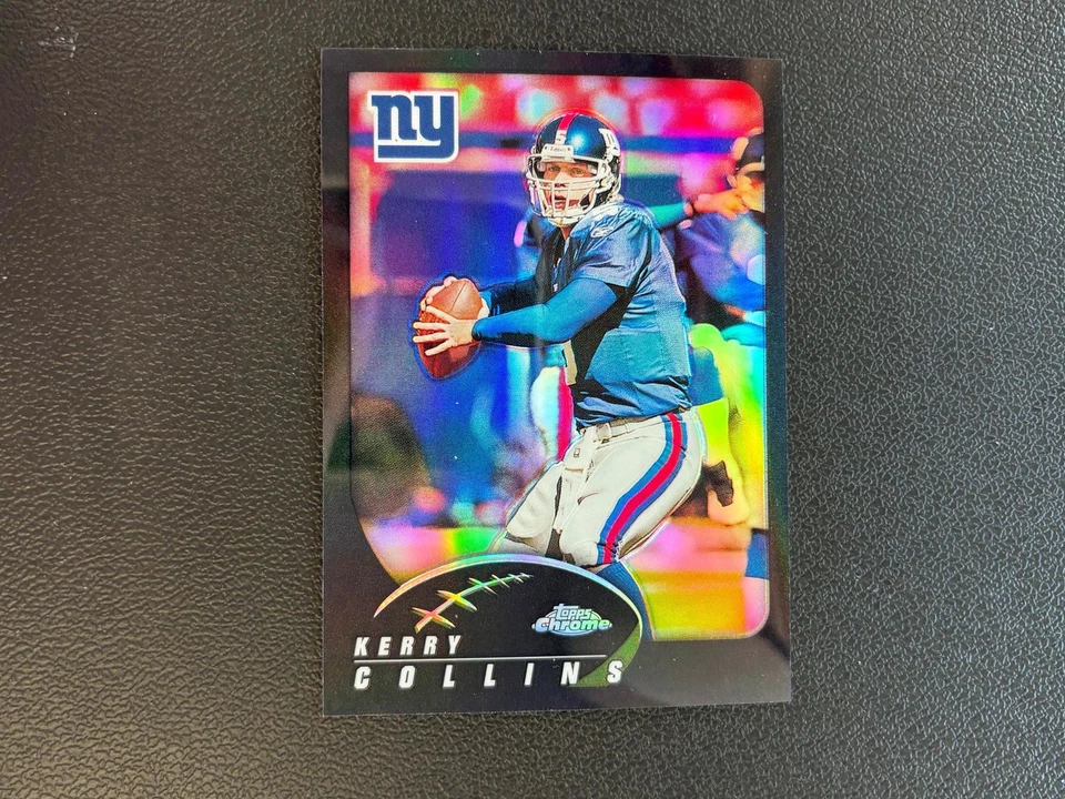 Kerry Collins 2002 Topps Chrome Black Refractor New York Giants 496/599 C27 - Image 1 of 2