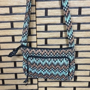 Vera Bradley Brown And Blue Sierra Stream Crossbody - Picture 1 of 8