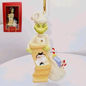 🤍Lenox The Grinch Naughty/Nice List Ornament - Picture 1 of 15