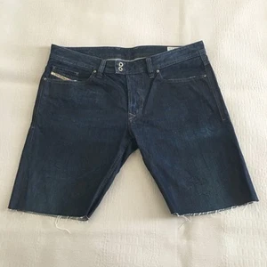 Diesel Viker R Box Selvedge Mens Jean Shorts Jorts Size 36x10 Made In Italy - Picture 1 of 15