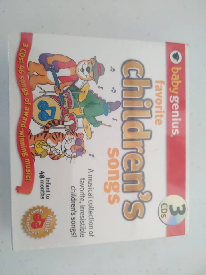 BABY GENIUS - Favorite Children's Songs - 3 CD -46 Songs - New Sealed Foto 1 de 1