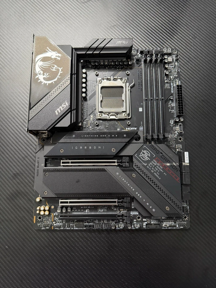 MSI MPG X670E CARBON WiFi AM5 ATX AMD Motherboard - Image 1 of 4