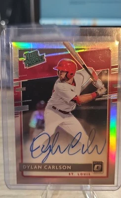 2020 Panini Donruss Optic - Rated Prospects Signatures Dylan Carlson #RPS-DC... - Image 1 of 3