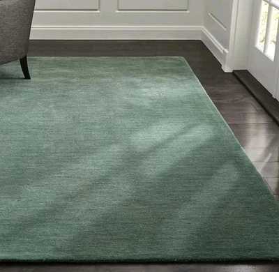 New Baxter Navy Green Handmade Area Rug ,Home Decor Rug, Premium Quality Rug - Image 1 of 4