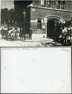 HAMPSTEAD FIRE STATION 1909 PHOTOGRAPH - Picture 1 of 3