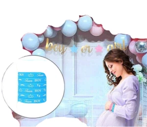 6Pcs Gender Reveal Bracelets Team Boy Silicone Wristbands Rubber` DR1bot - Picture 1 of 5