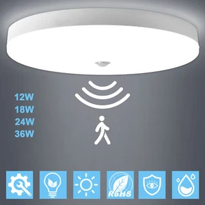 Lámpara de techo LED con detector de movimiento Lámpara de sensor 360° Lámpara de techo Lámpara de pasillo DE - Imagen 1 de 19