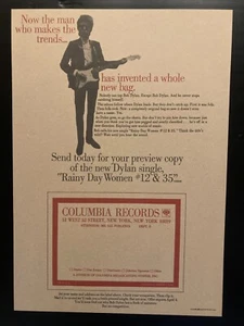 Bob Dylan poster - Rainy Day Woman on Columbia records 66 A2 vintage style repro - Picture 1 of 1