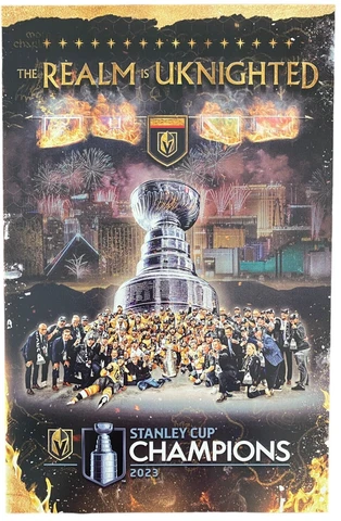 Vegas Golden Knights 2023 Stanley Cup Champions Poster Realm Unknighted Cover