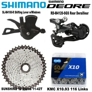 4PS/Set SHIMANO Deore M4100 10-Gang Mountainbike Groupset M4120 Schaltwerk - Bild 1 von 9