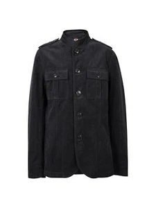 Pretty Green Mens Lennon Cord Chaqueta militar 100% algodón negro PVP £100 - Imagen 1 de 7