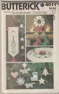Butterick Pattern 4011 Vintage SCANDINAVIAN CHRISTMAS!, FF - Picture 1 of 2